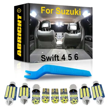 Automobilio Salono Šviesos diodų (LED) Už Suzuki Swift 4 5 6 MK4 MK5 MK6 Swift+ 2004-2020 Dome Kamieno Licencijos numerio ženklo apšvietimo Lemputė Canbus Priedai