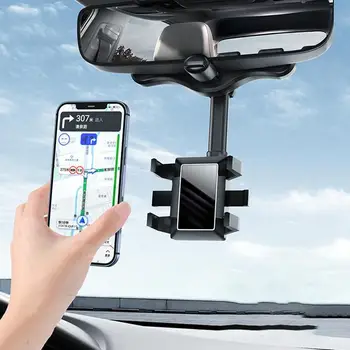 Universalus 360° Pasukti Ištraukiama Automobilinis Telefono Laikiklis, galinio vaizdo Vairavimo Diktofonas Laikiklis GPS palaikymu Soporte Para Celular Auto