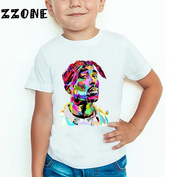 Vaikai Tupac 2pac Hip-Hop Grobis Atspausdintas T-shirt Vaikams, Kūdikių Atsitiktinis marškinėliai Mergaitėms/Berniukams trumpomis Rankovėmis Vasaros Viršūnes,HKP287