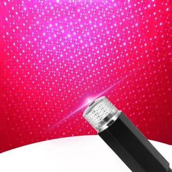 Mini USB LED Automobilio Stogo Star Naktį Šviesos Projektorius Atmosfera Galaxy Lempa USB Dekoratyvinės Lempos, Kolonėlė Automobilio Interjero Dekoro Šviesos