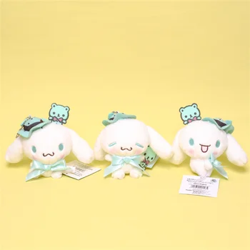 Sanrio Mėtos Žalumo Cinnamoroll Japonijos Mielas Animacinių Filmų Kawaii Pliušinis Žaislas Anime Plushie Lėlės, Žaislai Keychain Pakabukas Vaikams, Puošniai Apsirengti