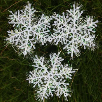 Kalėdų Medžio Apdaila Baltos Snaigės 6cm-18cm Plastiko Dirbtinis Sniegas, Namų Dekoracijas 2020 Laimingų Naujųjų Metų Šalies Prekių