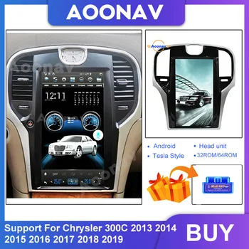AOONAV 13.3 colių Tesla stilius Android 9.0 Automobilio Multimedijos Grotuvo-chrysler 300C 2013-2019 GPS Garso Radijas stereo