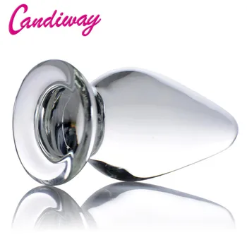 Candiway stiklinis Analinis Kaištis Aišku kristalų didelis Kamuolys Smailas išangę Butt Plug Sekso Žaislai Suaugusiems masturbacija Sekso Produktai, Gėjai, lesbietės