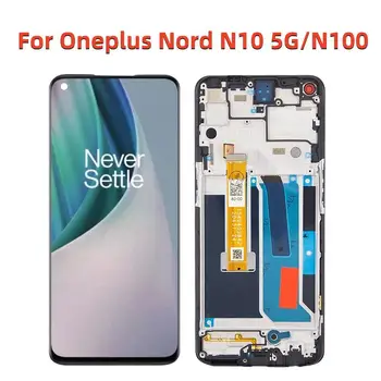 Originalus Nord N100 LCD Oneplus Nord N10 5G LCD Ekranas Su Rėmu 6.49