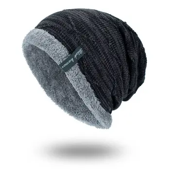 Unisex Naujas Žiemos Skrybėlės Moterų Medvilnės Kietas Šiltas Karšto Pardavimo HIP-HOP Megzta kepurė Vyrams, Moterims, Kepurės Skullies Beanies