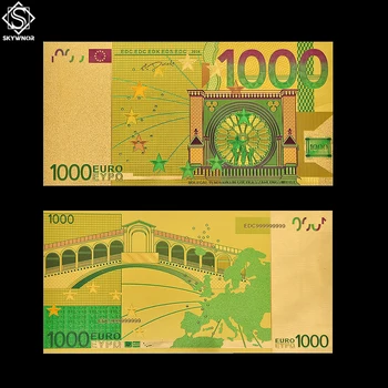Euro Aukso Banknotų 1000 Pasaulyje Bill Pastaba Valiuta Kolekcines Spalva Banknotų Popieriaus Pinigus Rinkti
