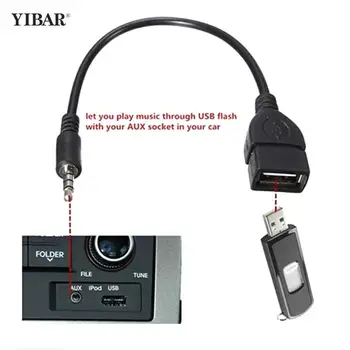 3.5 mm Automobilį, AUX-Garso Kabelis, USB Audio Kabelis, Automobilių Elektronika, Skirtas Atkurti Muzikos Automobilio Audio Kabelis