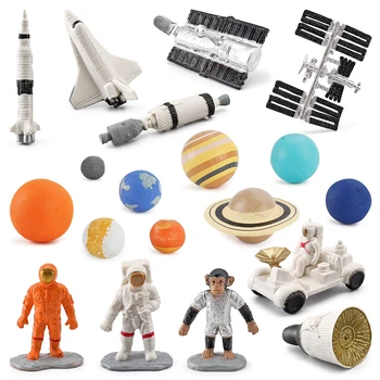 Modeliavimo Plastiko Kosmoso Žaislai,Devynių Planetų Modelis Saulės Sistemos Planeta Pav Playsets Mokslo, Švietimo žaislai 19PCS