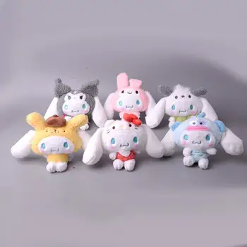 Sanrio Keychain 14Cm Hello Kitty Cinnamoroll Pliušinis Lėlės Kawaii Mano Melodija Kuromi Purin Anime ir Animacinių filmų Plushie Lėlės Decortoy Dovanos