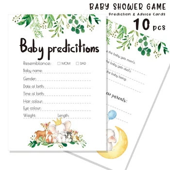 10vnt Baby Shower Žaidimas Korteles Pirmojo Gimtadienio, Šeimos, Lyčių Atskleisti Žaidimai Osioms Šalies Gimtadienio Apdaila