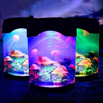 Medūza Bakas Šviesos diodų (Led) Spalvingas Akvariumas Naktį Žibintai staliukas Lempos Vaikų Lempos Dekoratyvinis Apšvietimas, Didmeninės Kainos