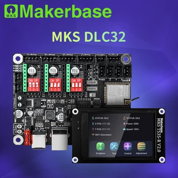 Makerbase MKS DLC32 Neprisijungęs Valdytojas 32bits ESP32 WIFI GRBL TFT Jutiklinį Ekraną, skirtą staliniams kompiuteriams lazerinis graviravimas mašina