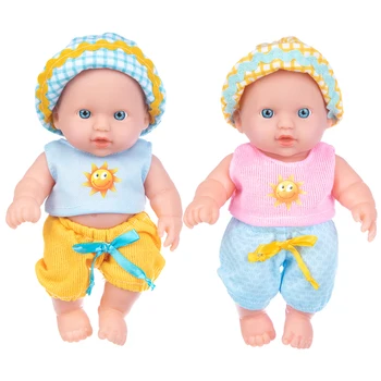 2021 8Inch viso Kūno Silikono Atgimsta Kūdikiams 20cm Lėlės Vonios Žaislas Gyvas Naujagimis Baby Doll