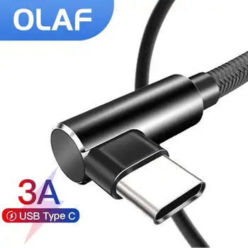 OLAF 3A 90 Laipsnių USB C Kabelio Greito Įkrovimo Micro USB Xiaomi Realme GT Master Edition 