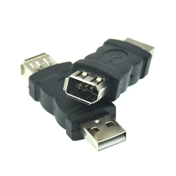 USB 2.0 A Male į Firewire IEEE 1394 6P Moterų Adapteris Keitiklis Jungtis F/M ADAPTERIS