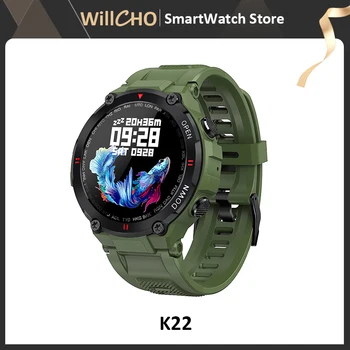 K22 Smart Žiūrėti Vyrams, Skaitmeninis Laikrodis, Lauko Sporto Smartwatch BT Skambučio Tracker Širdies ritmo Muzikos Turas Laikrodžiai 400mAh Akumuliatorius