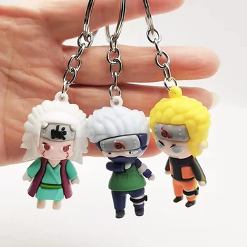 Naruto Anime Duomenys Modelis Keychains Priedai Kawaii Animacinių Filmų Uchiha Itachi Pvc Key Chain Pakabukas Vaikams, Žaislai, Kalėdų Dovana