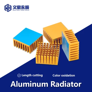Aliuminio Heatsink 28×28×13mm Radiatoriaus Aušinimo radiatorius Elektroninių Lustų IC LED kompiuteris Su Šilumos Laidumo Juosta