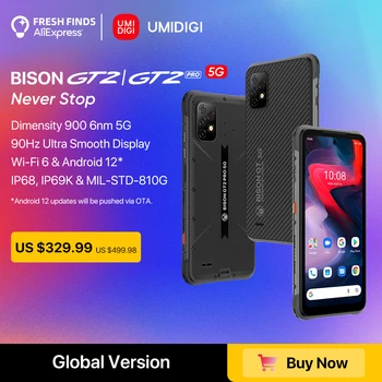 UMIDIGI BISON GT2/ GT2 PRO 5G IP68 Android Patikima Išmanųjį telefoną Dimensity 900 6.5
